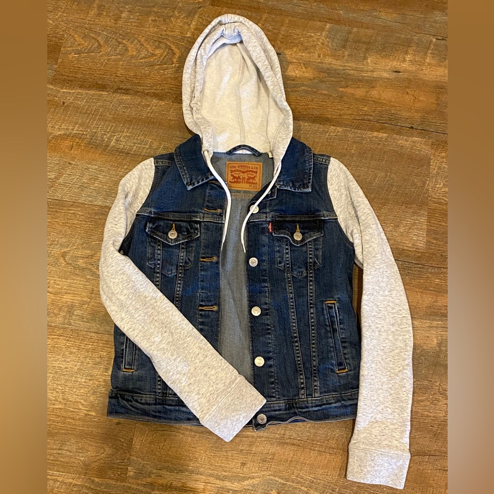 Levi’s Jean sweater jacket.